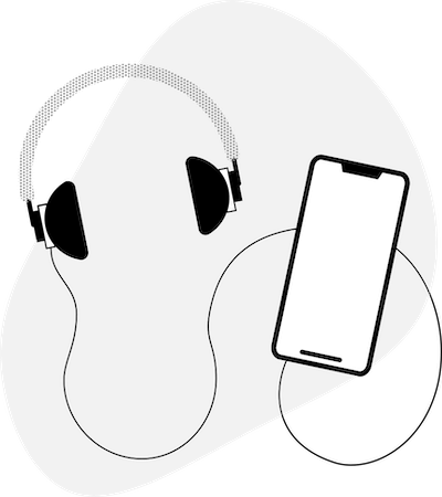 Smartphone and headphones